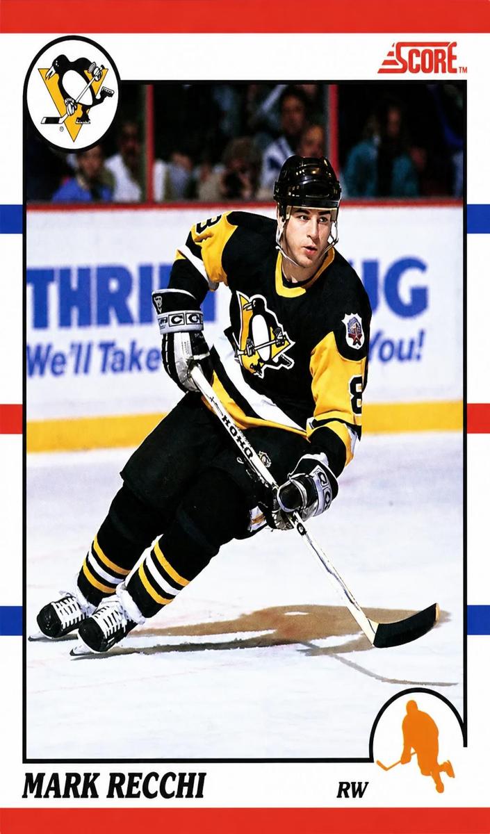 1990 Score Canadian Mark Recchi #186 card