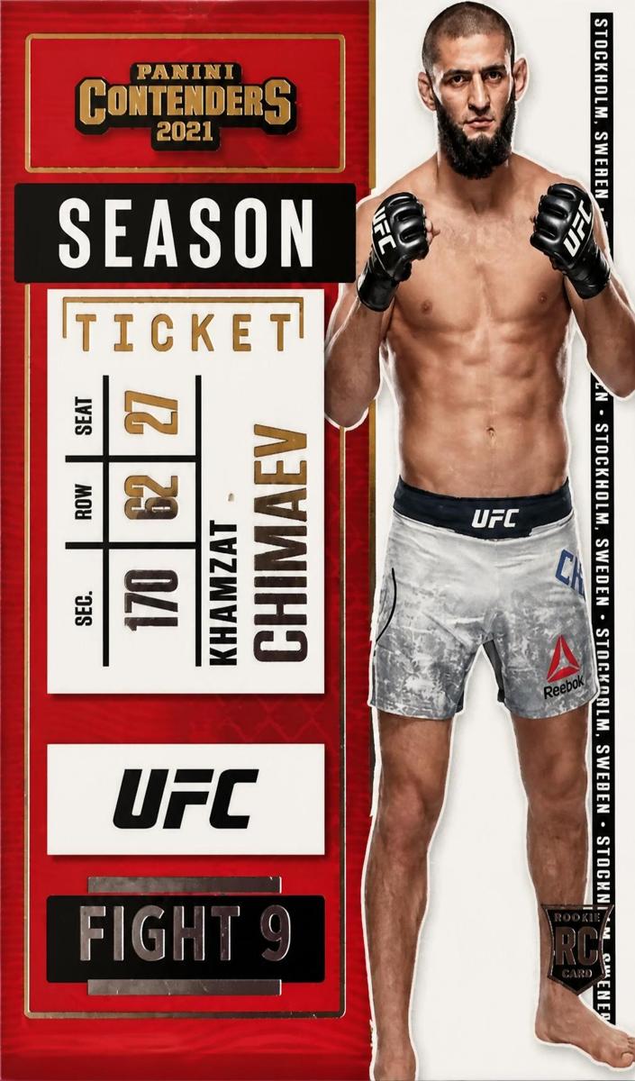 2021 Panini Chronicles UFC Khamzat Chimaev #3 card