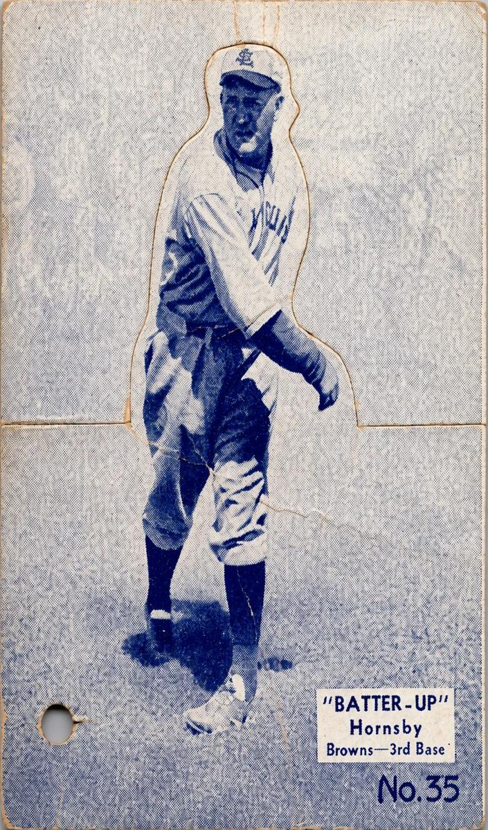 1934 R318 Batter-Up Rogers Hornsby #35 card