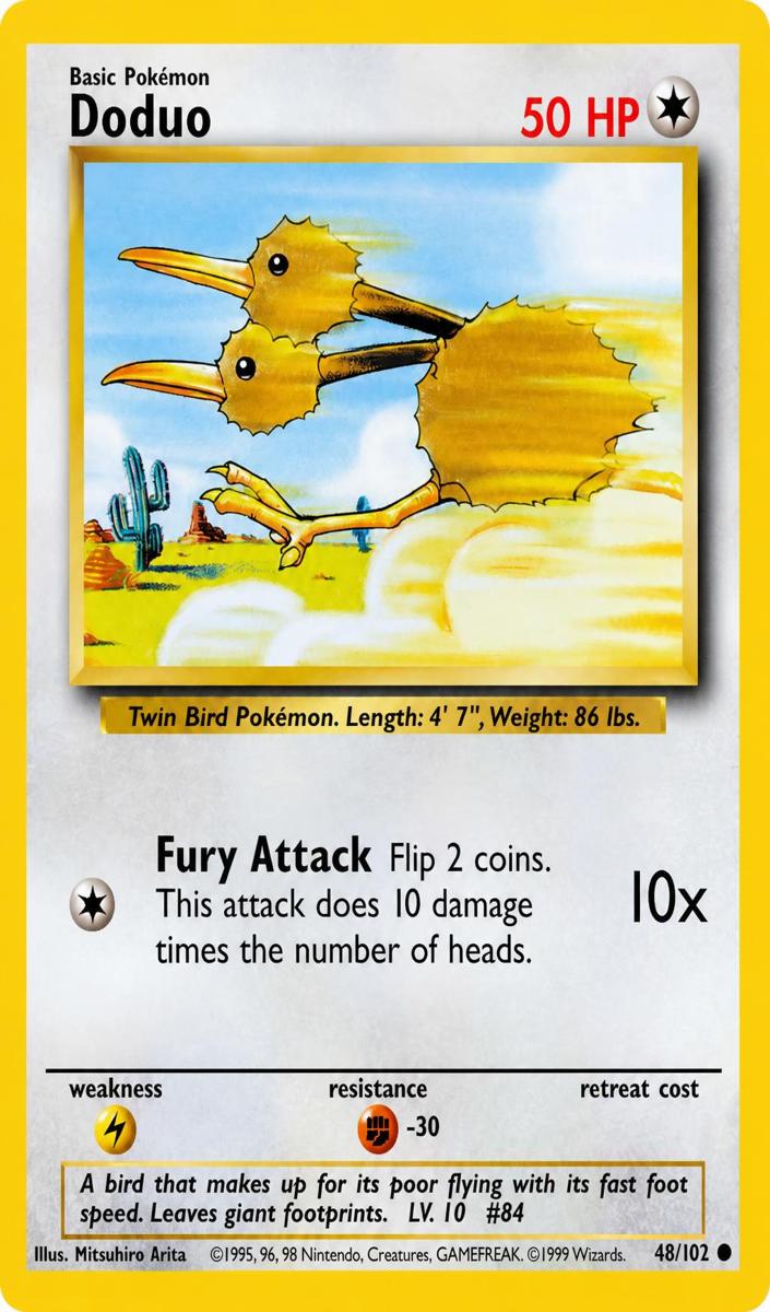 Doduo 1999 Pokemon Base Set