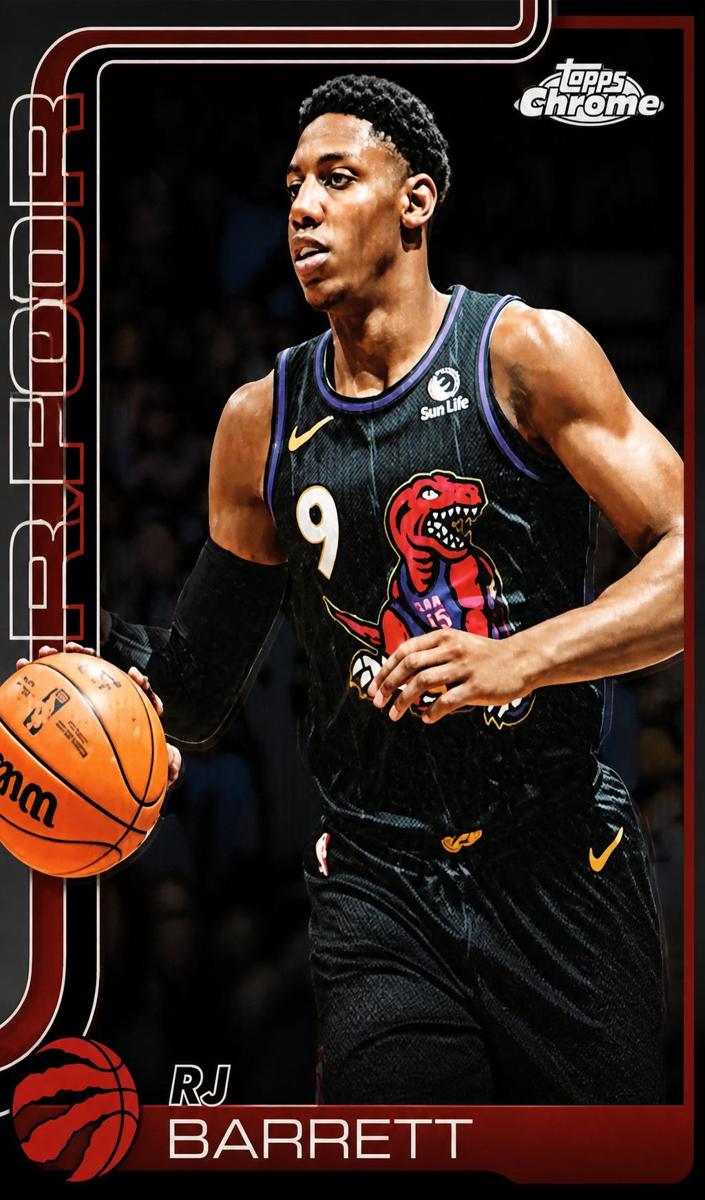 RJ Barrett 2025-26 Topps Chrome Basketball card