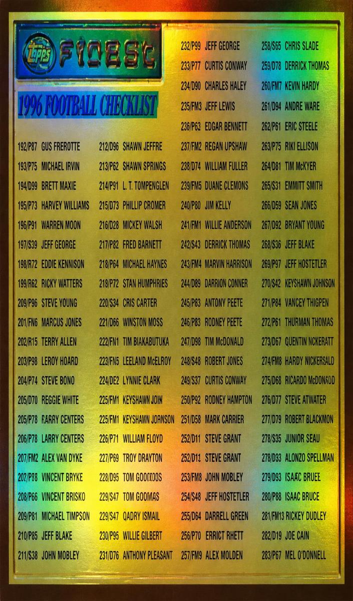 1996 Checklist [Refractor w/ Coating] #359