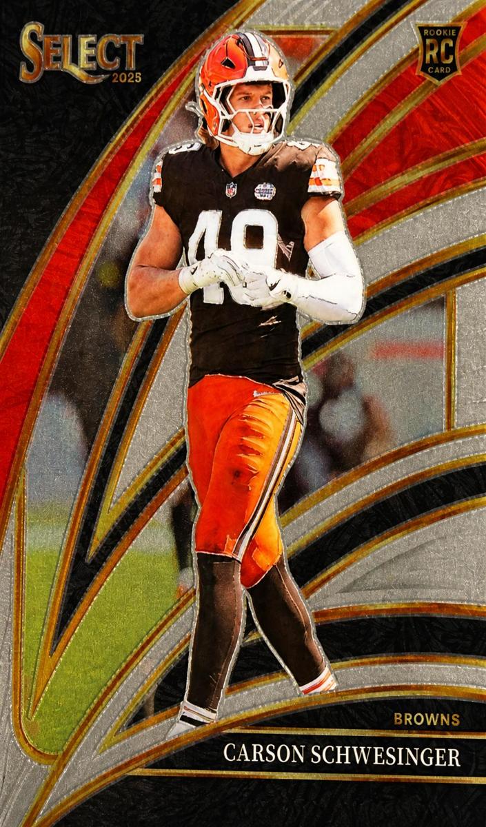 2025 Panini Select Carson Schwesinger [Pink Prizm Shock] #254 card