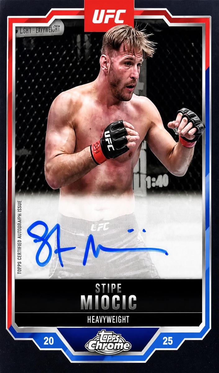 2025 Topps Chrome UFC Veteran Autograph Stipe Miocic #CVA-SM card
