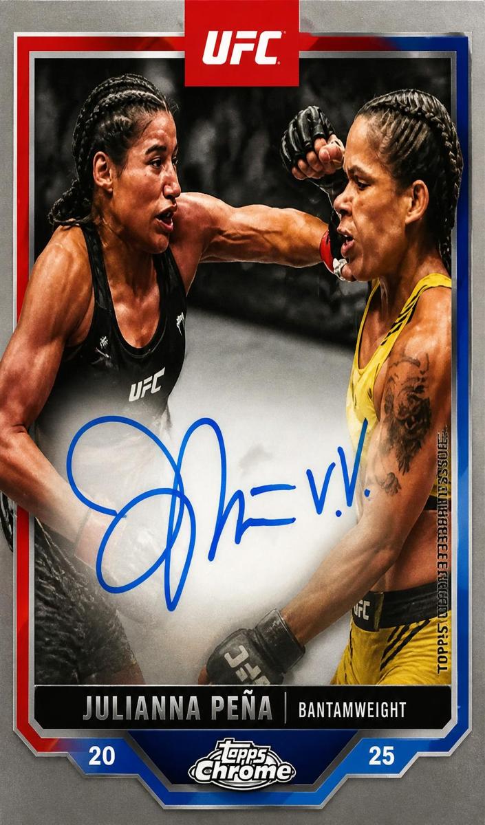2025 Topps Chrome UFC Veteran Autograph Julianna Pena #CVA-JU card