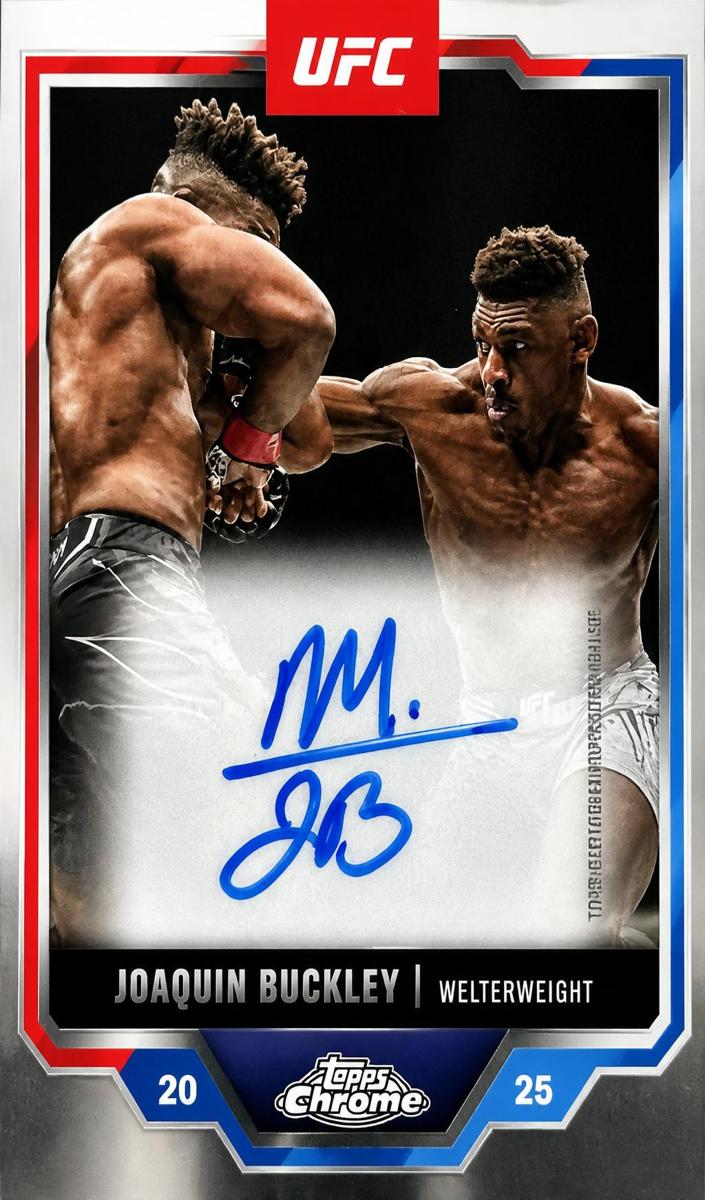 2025 Topps Chrome UFC Veteran Autograph Joaquin Buckley #CVA-JB card