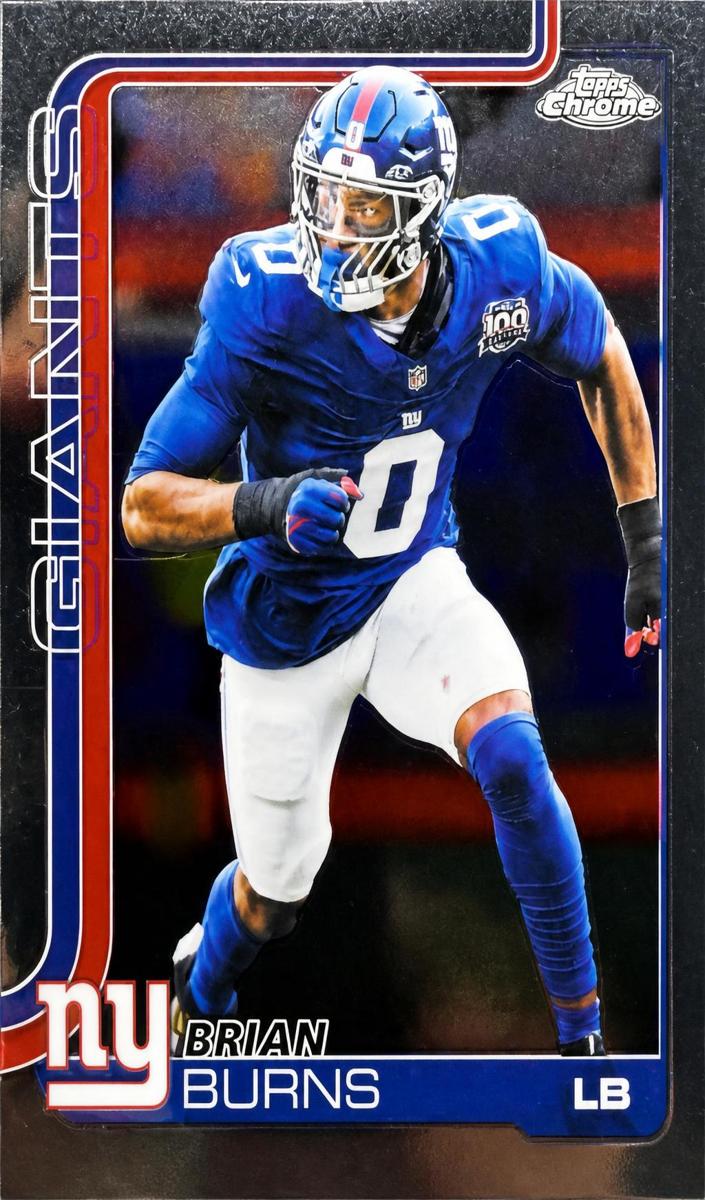 Brian Burns 2025 Topps Chrome Football card