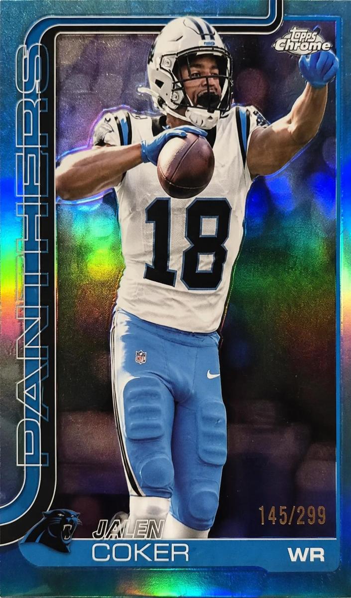 2025 Topps Chrome Jalen Coker [Topps Refractor] #39 card