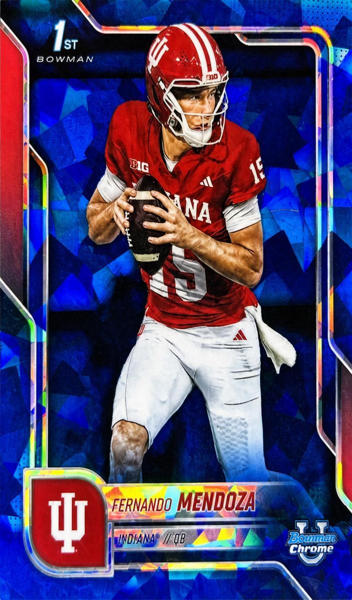 2025 Bowman Bowman University Sapphire #109 Fernando Mendoza Qb front