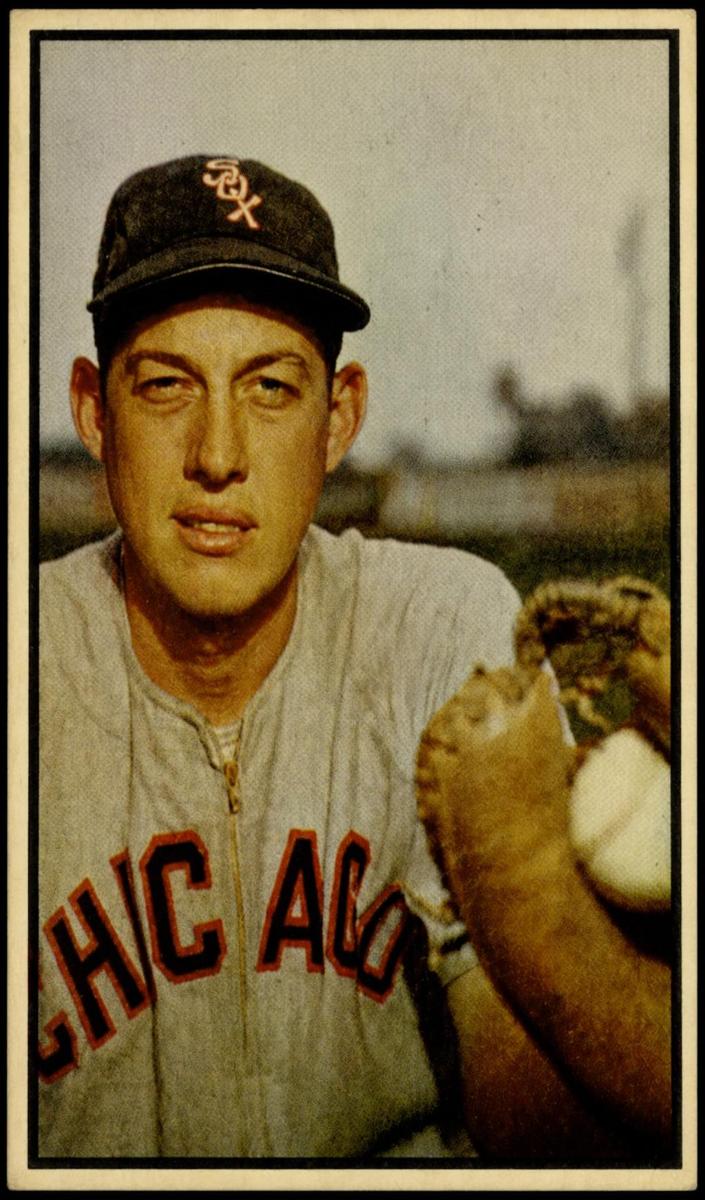 1953 Bowman Color Sherman Lollar #157 card