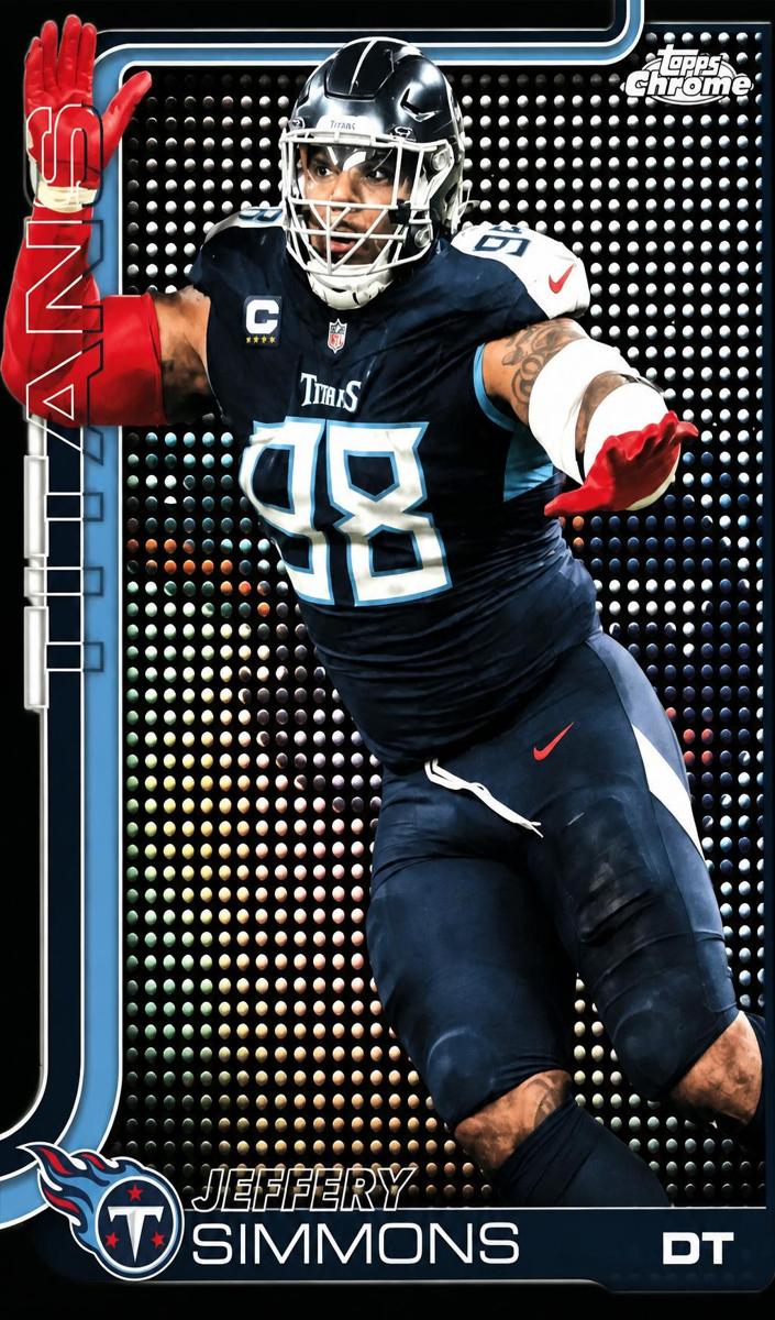 Jeffery Simmons 2025 Topps Chrome Football card