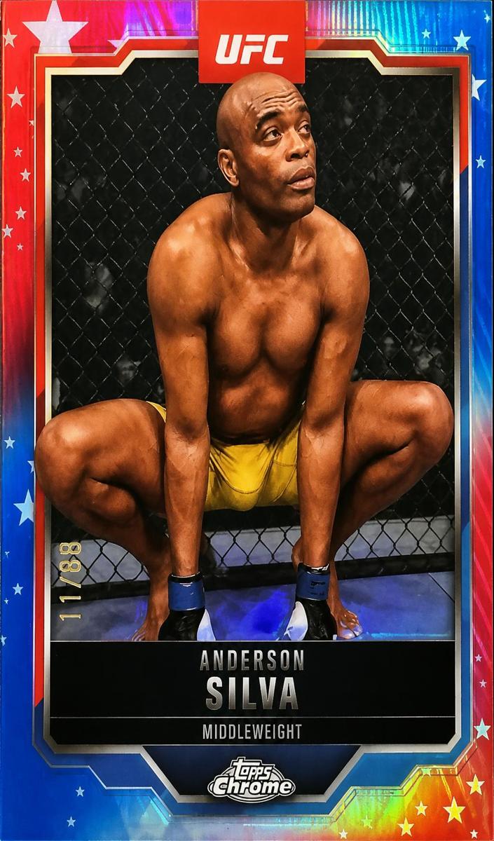 2025 Anderson Silva [Red & Blue Refractor] #44