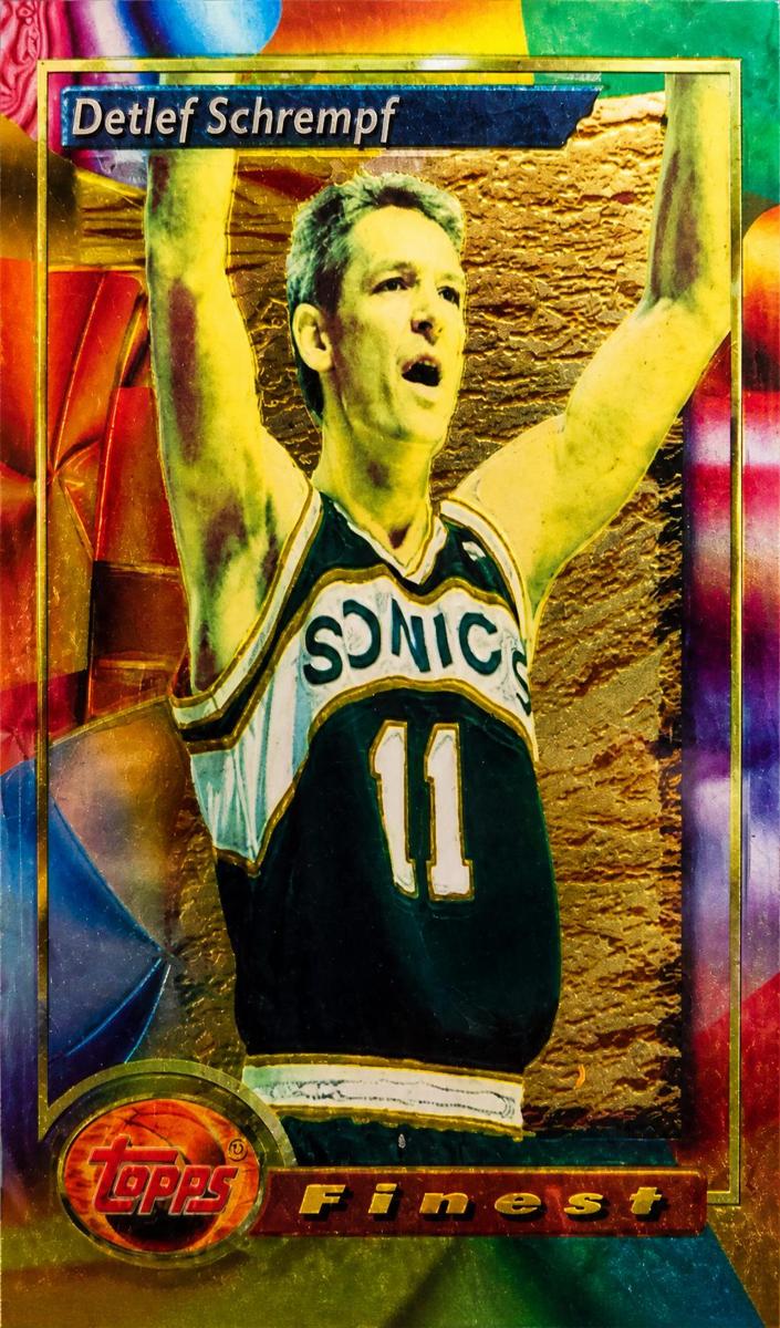 1993 Topps Finest Detlef Schrempf #28 card