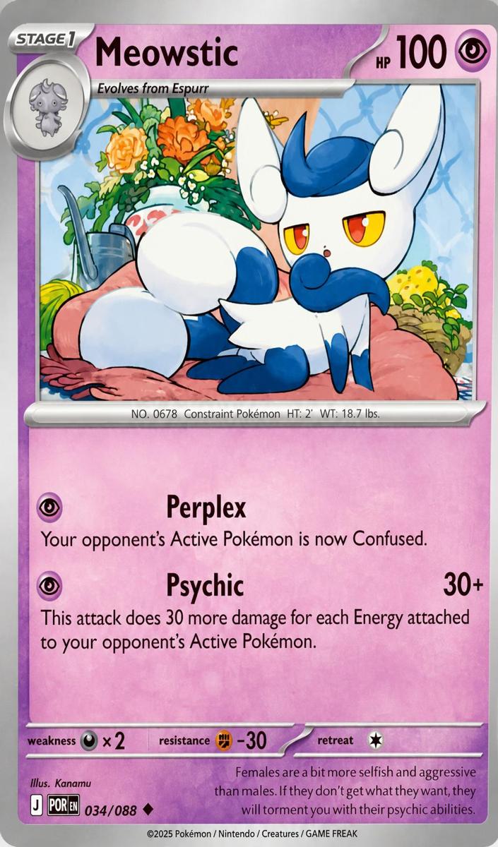 Meowstic 2026 Pokemon Mega Evolution Perfect Order