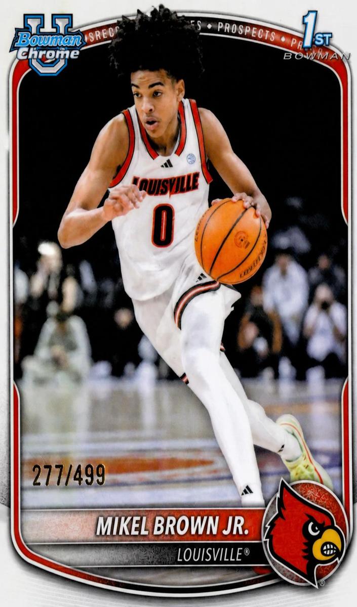 Mikel Brown Jr. 2025 Bowman Basketball card