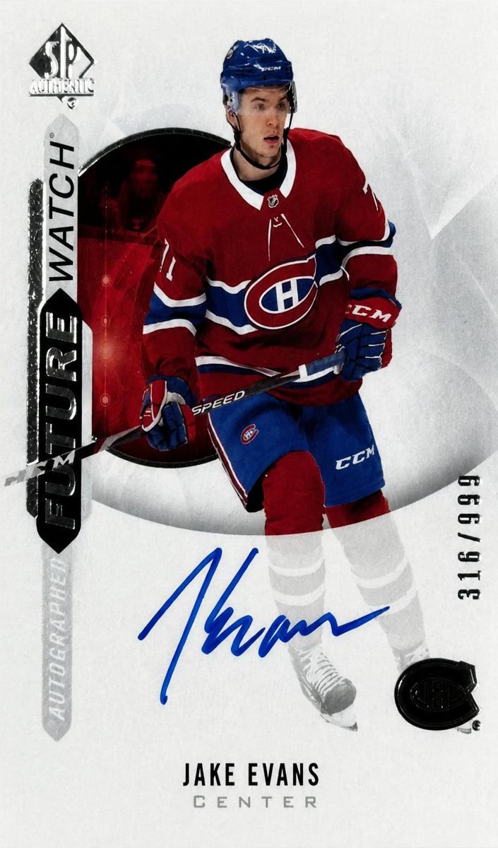 2020 SP Authentic Jake Evans #165 card