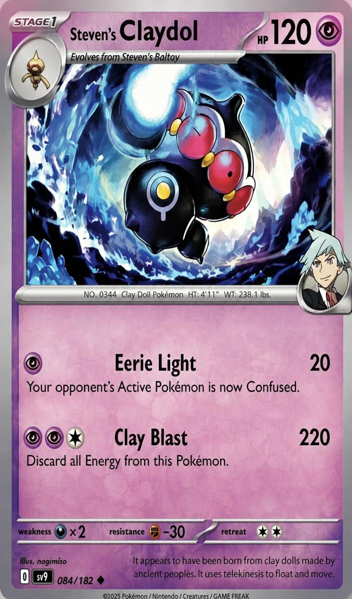 Steven's Claydol 2025 Pokemon Scarlet & Violet Destined Rivals