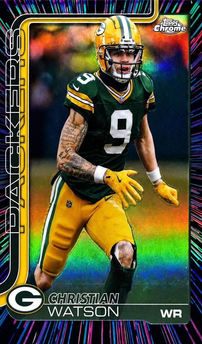 2025 Topps Chrome Christian Watson [Lightboard Logo Variation] #112 card
