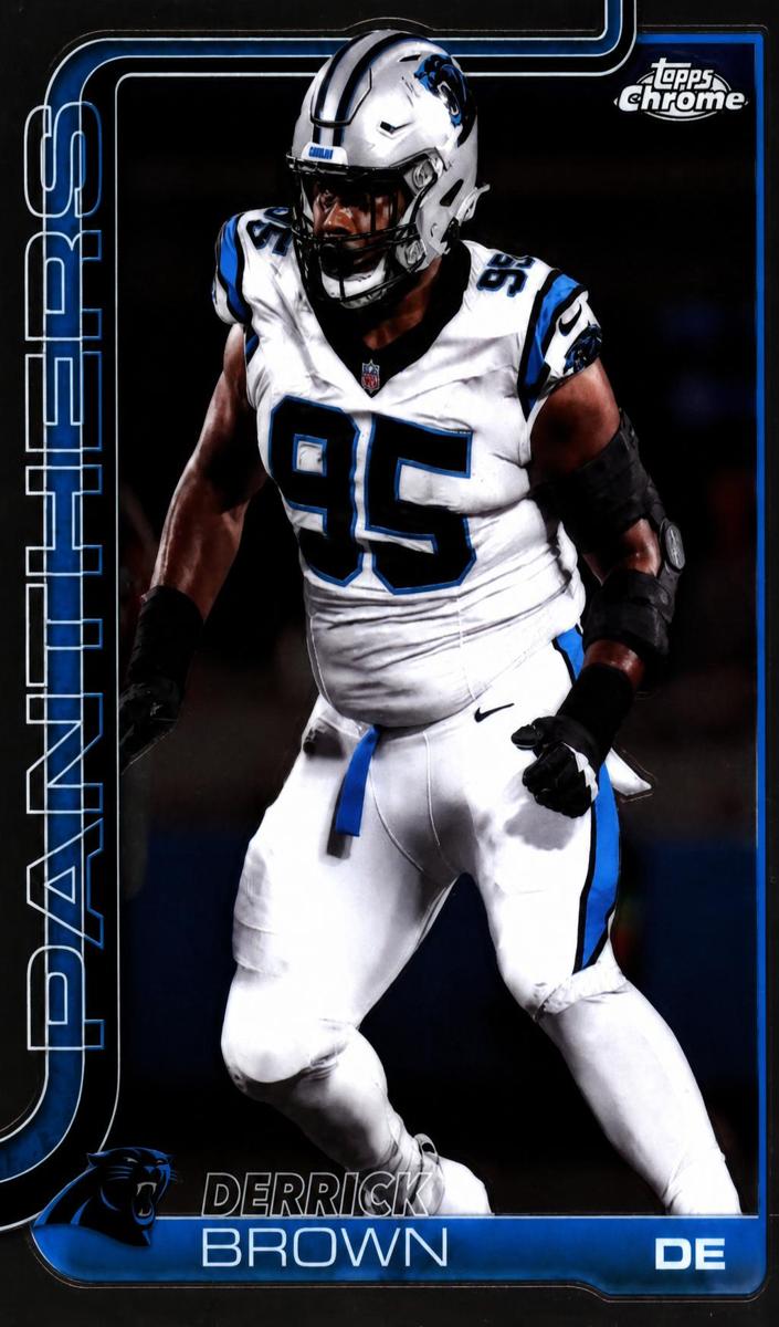 Derrick Brown 2025 Topps Chrome Football card