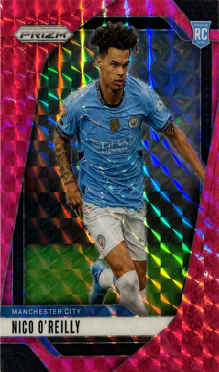 2024 Panini Prizm Premier League Nico O'Reilly [Pink Mosaic] #16 card