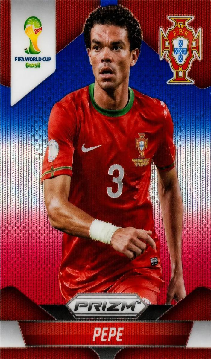2014 Panini Prizm World Cup Pepe [Blue and Red Wave] #156 card