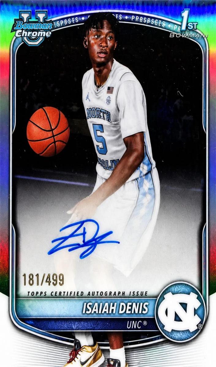 Isaiah Denis 2025 Bowman Basketball card