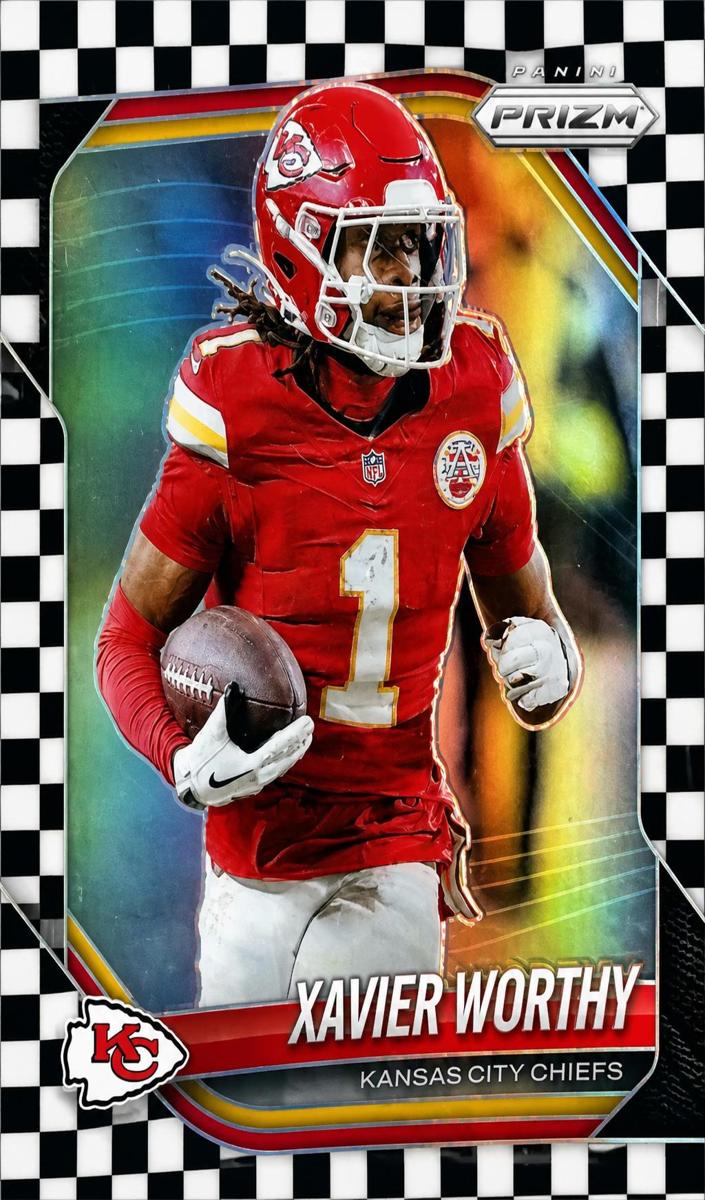Xavier Worthy 2025 Prizm Football card