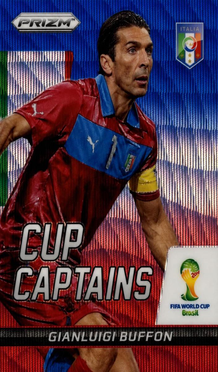 2014 Panini Prizm World Cup Gianluigi Buffon [Blue & Red Blue Wave] #10 card