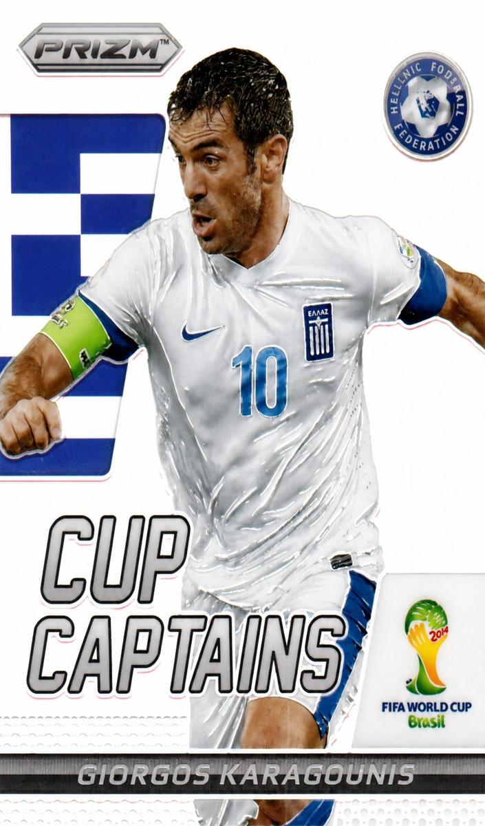 2014 Panini Prizm World Cup Giorgos Karagounis [Blue & Red Blue Wave] #11 card