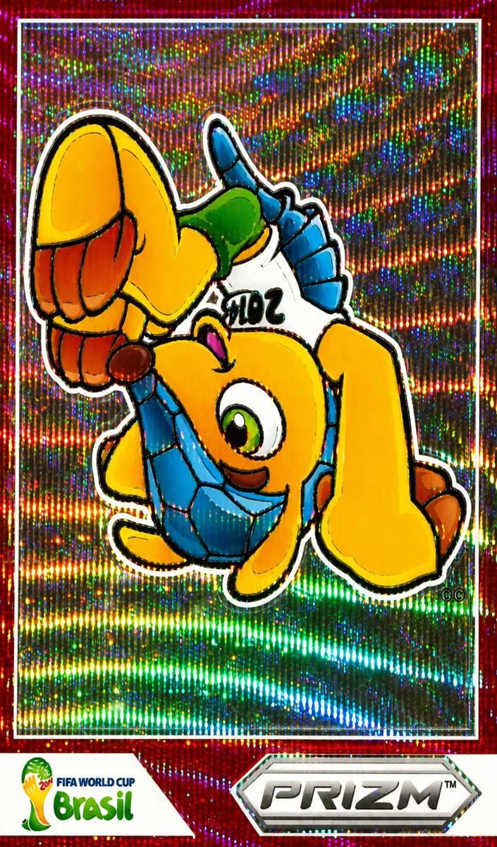 2014 Panini Prizm World Cup Fuleco [Blue & Red Blue Wave] #2 card