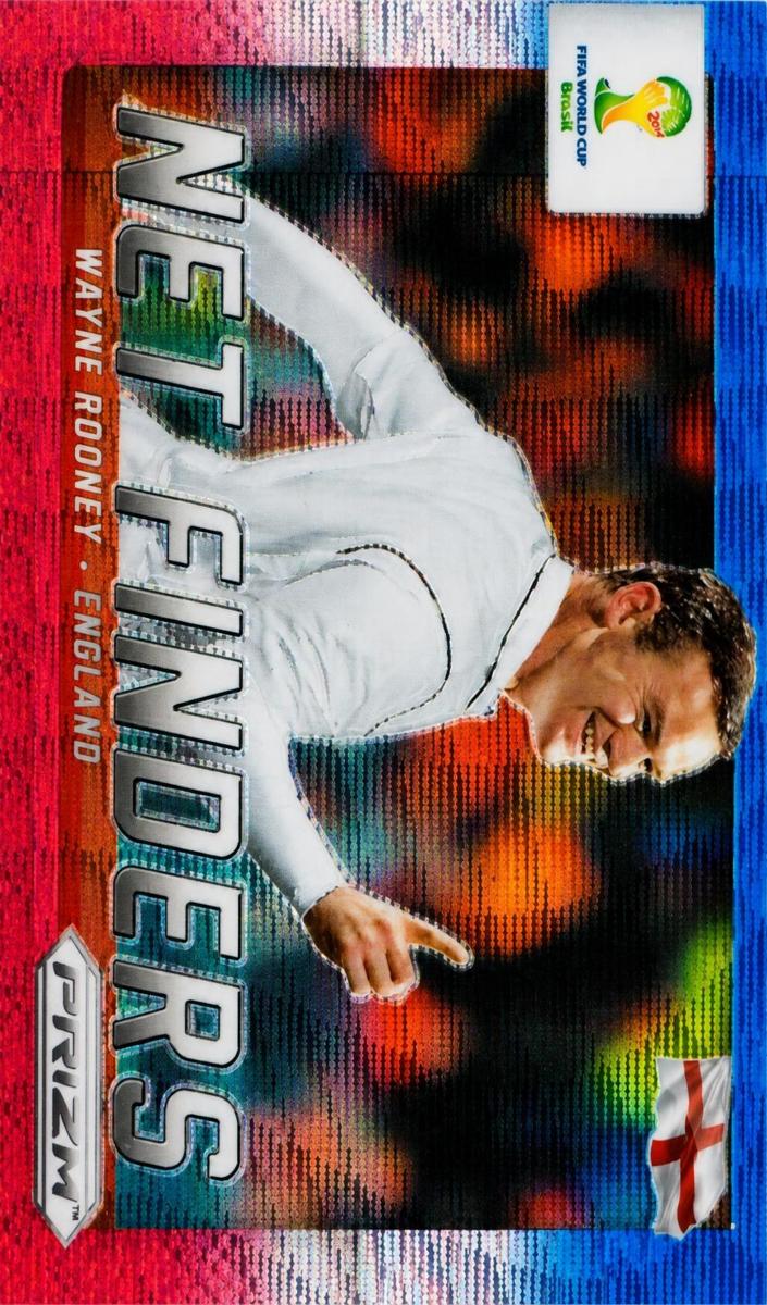 2014 Panini Prizm World Cup Wayne Rooney [Blue & Red Blue Wave] #9 card