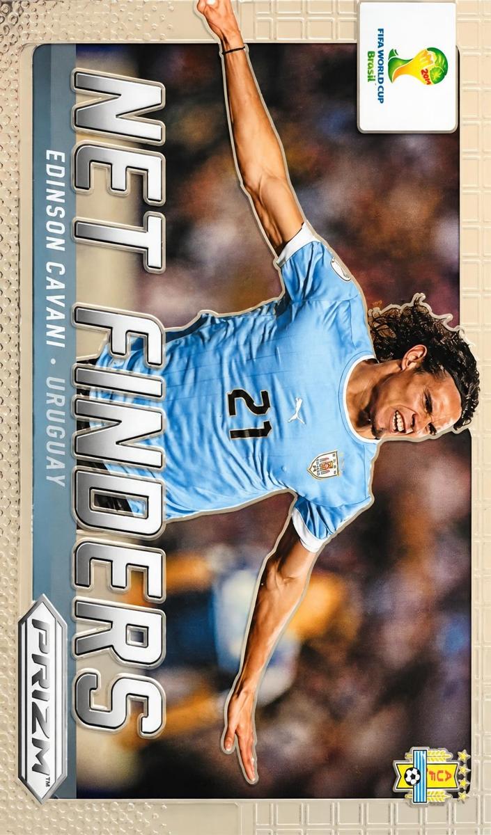 2014 Panini Prizm World Cup Edinson Cavani [Yellow & Red Pulsar] #23 card