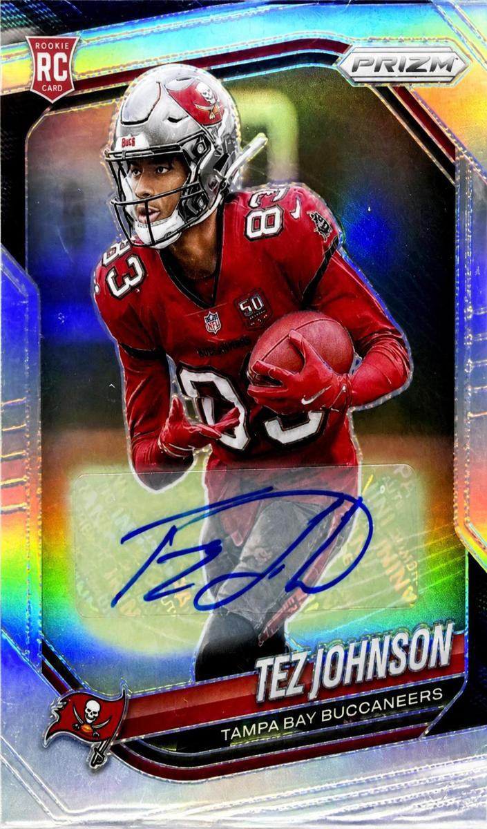 2025 Panini Prizm Tez Johnson [Pigskin] #381 card