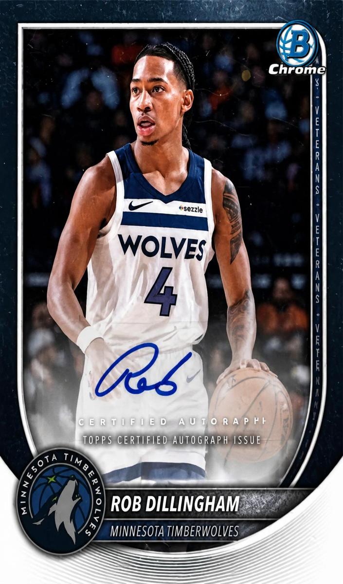 Rob Dillingham 2025 Bowman Chrome Autographs Basketball