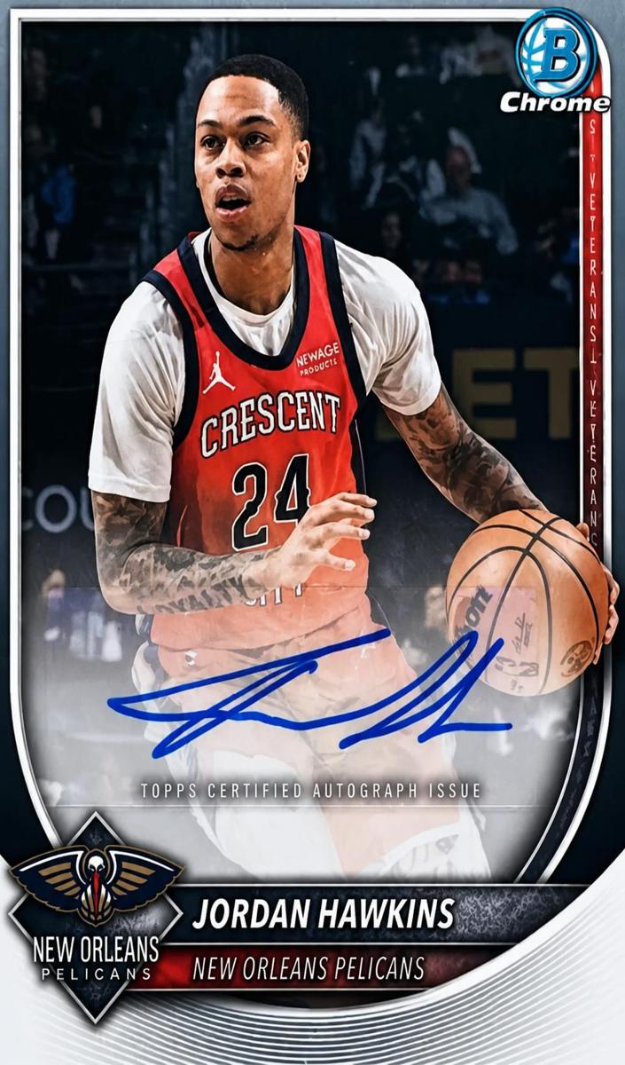 Jordan Hawkins 2025 Bowman Basketball card