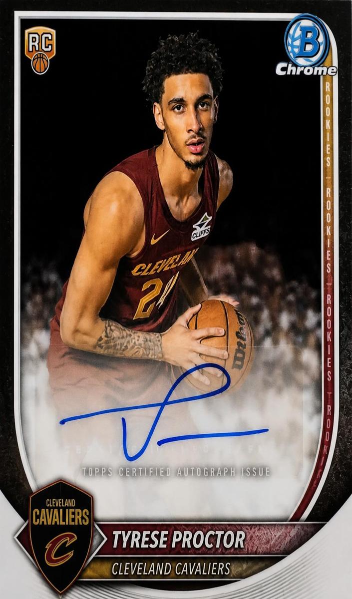 Tyrese Proctor 2025 Bowman Chrome Autographs Basketball