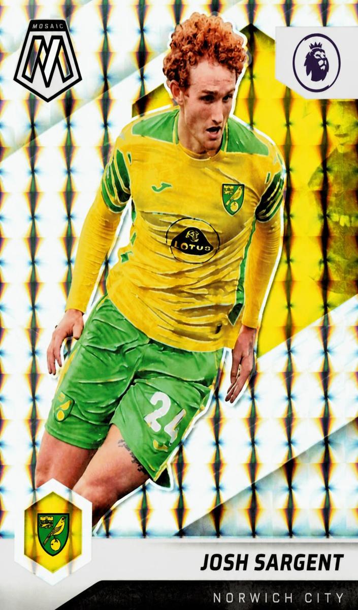 2021 Panini Mosaic Premier League Josh Sargent #95 card