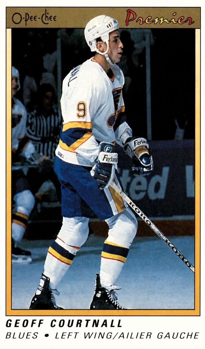 1990 O-Pee-Chee Premier Geoff Courtnall #18 card