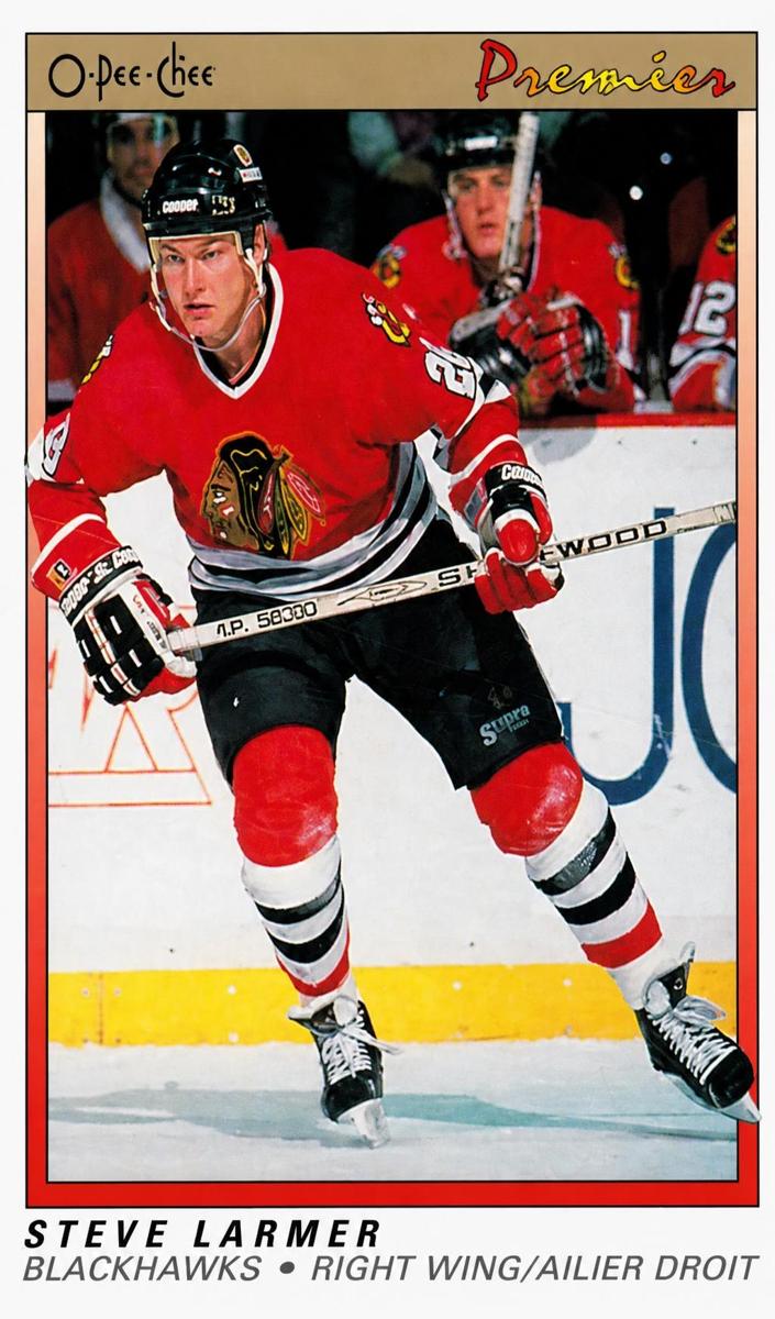 1990 O-Pee-Chee Premier Steve Larmer #58 card