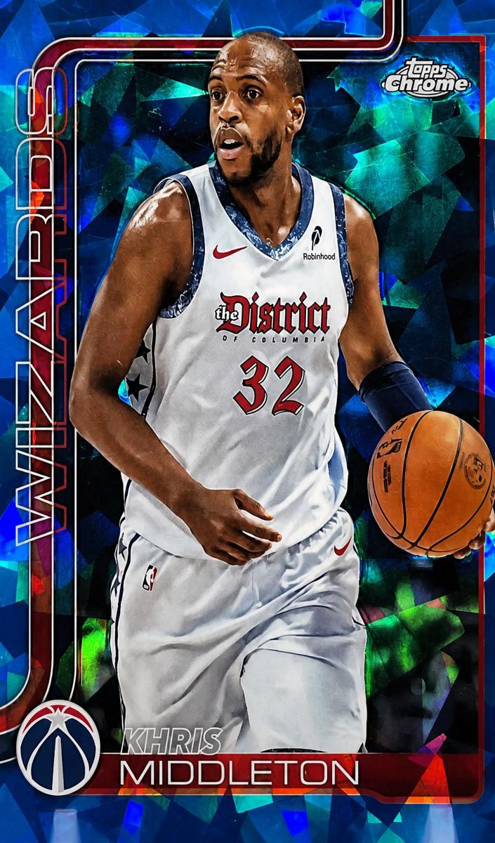 Khris Middleton 2025 Topps Chrome Sapphire Basketball