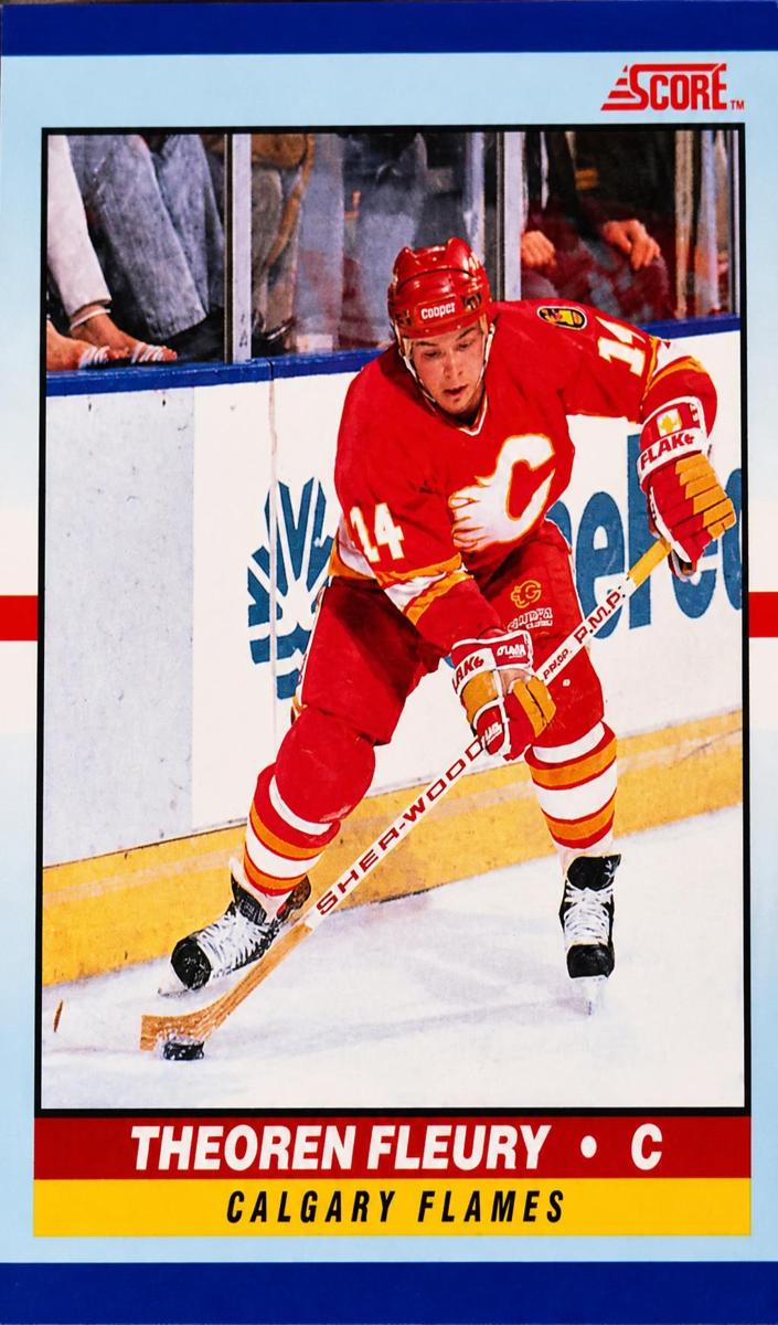 1990 Score Theoren Fleury #6 card