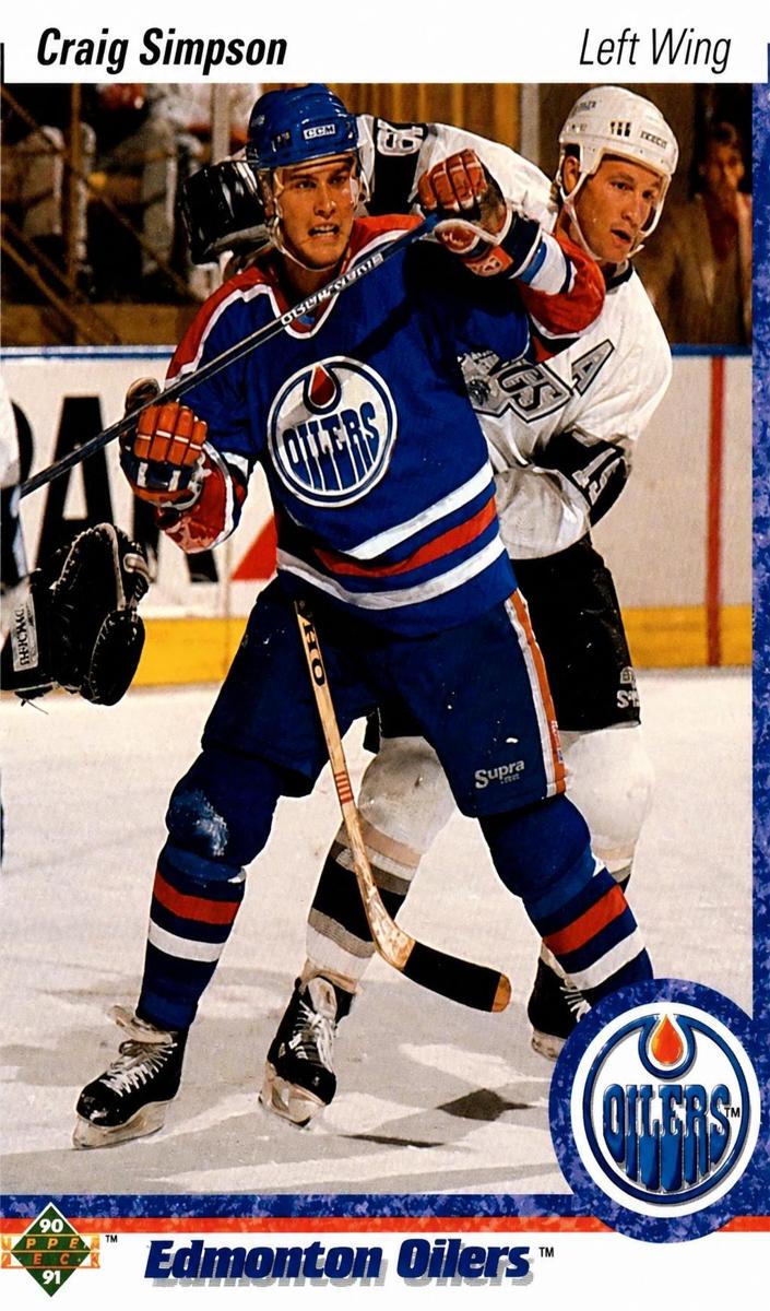 1990 Upper Deck Craig Simpson #129 card