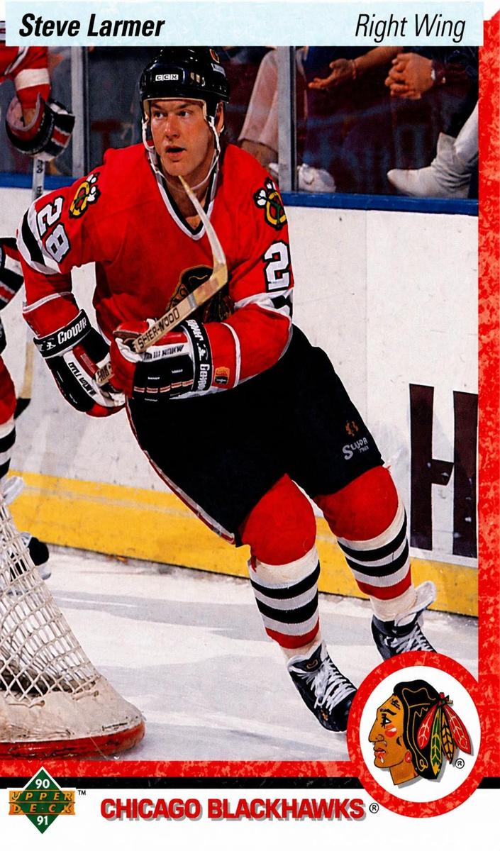 1990 Upper Deck Steve Larmer #242 card