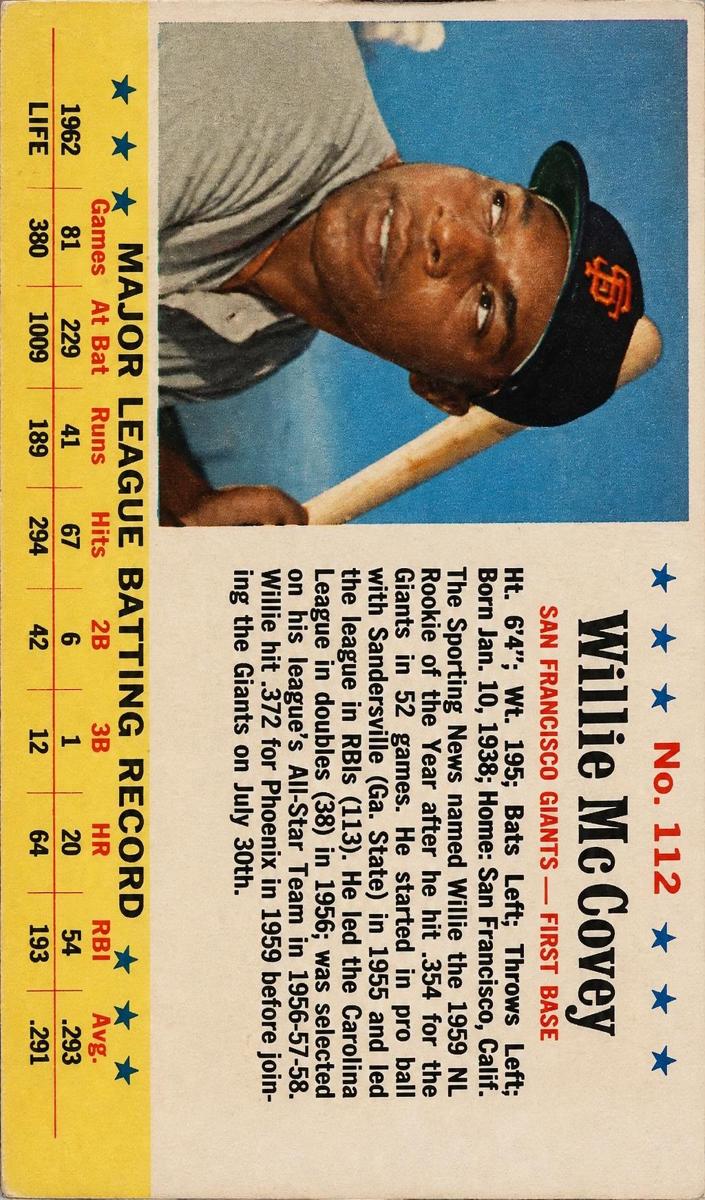 1963 Willie McCovey #112
