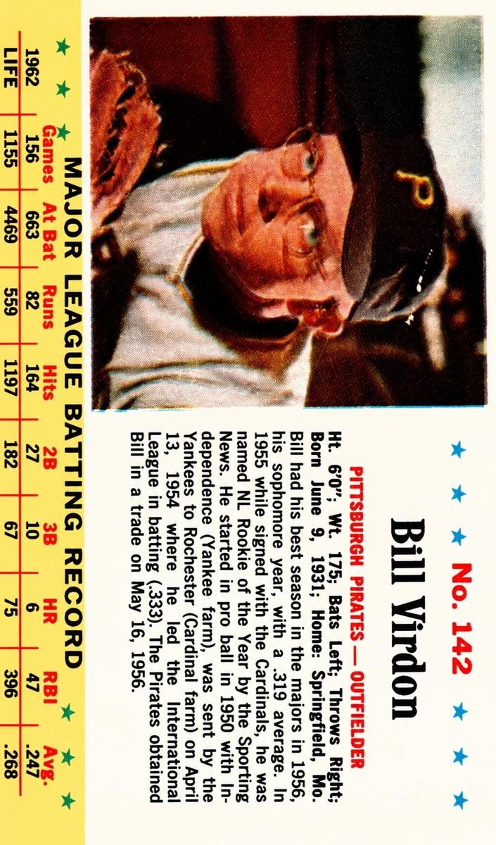1963 Bill Virdon #142