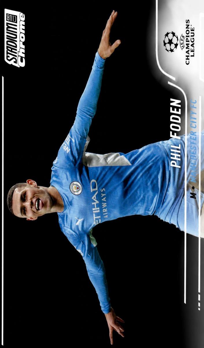 2021 Topps Stadium Club Chrome UEFA Champions League Phil Foden #47 card