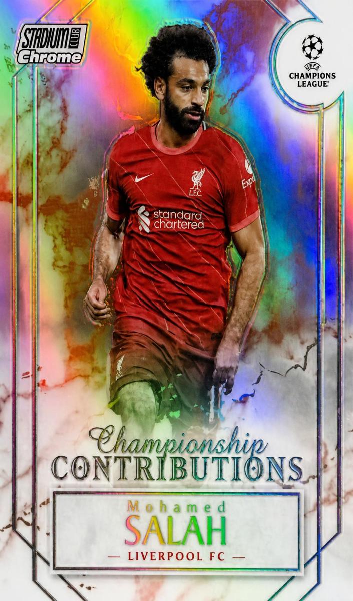 2021 Topps Stadium Club Chrome UEFA Champions League Mohamed Salah #CC-MS card