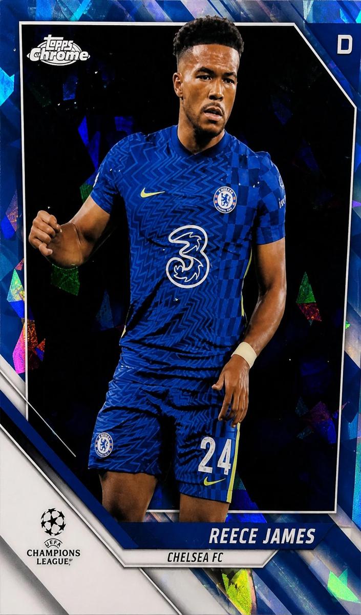 2021 Topps Chrome Sapphire UEFA Champions League Reece James #35 card