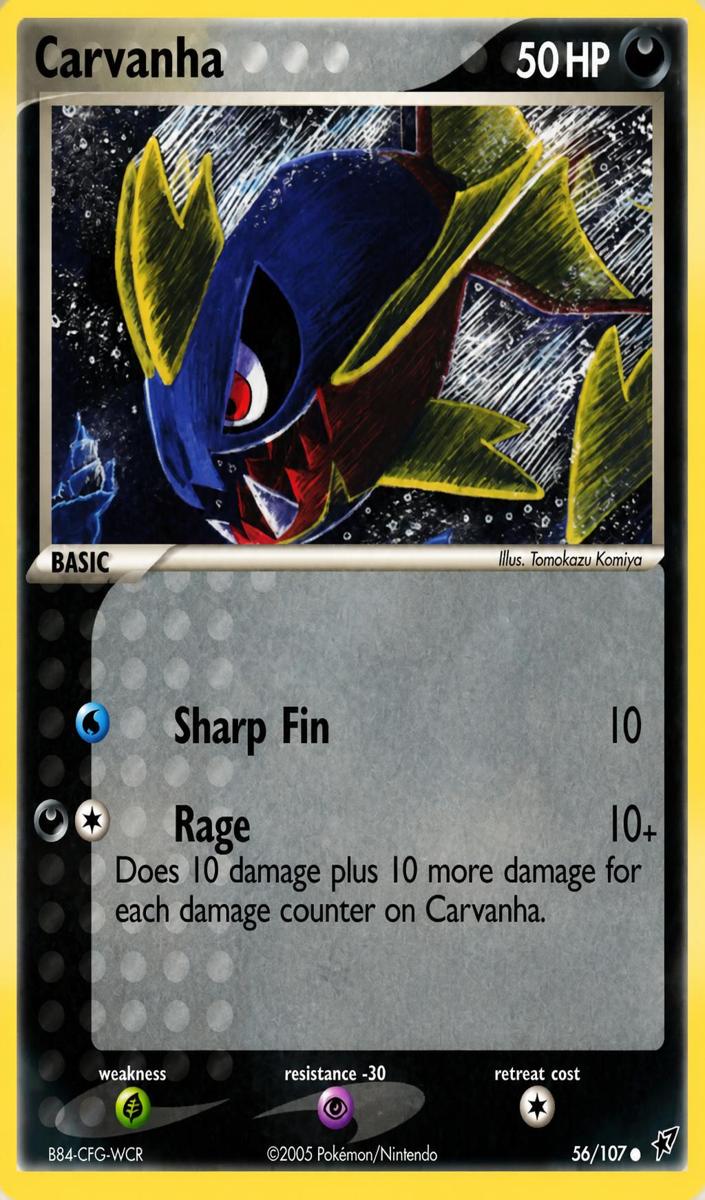 Carvanha 2005 Pokemon EX Deoxys