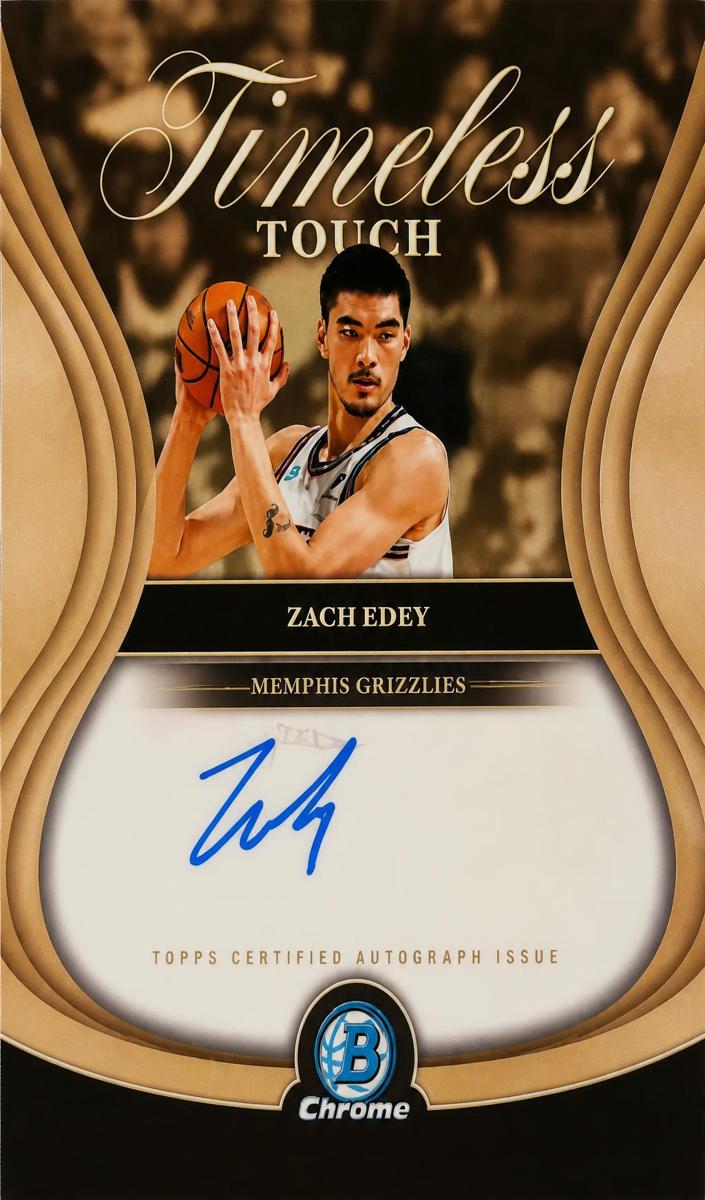 Zach Edey 2025 Bowman Timeless Touch Signatures Basketball